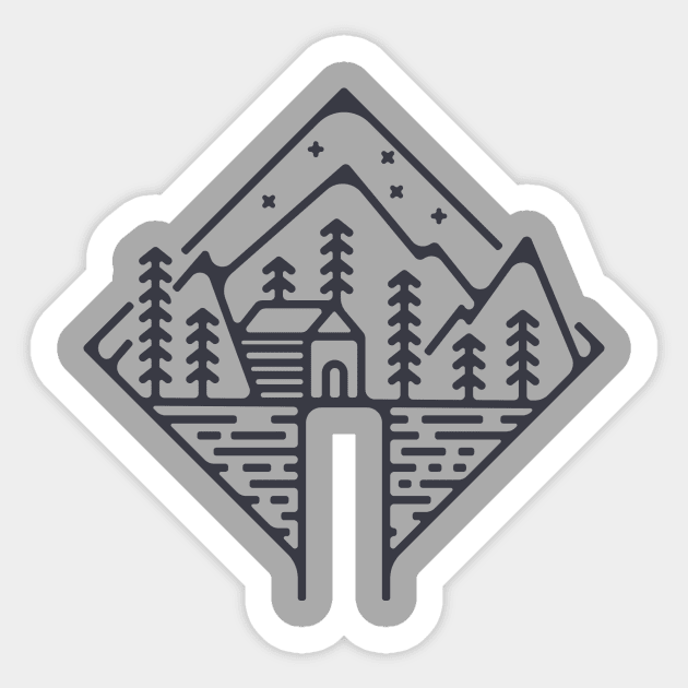 Cabin Sticker by mikehilldesign